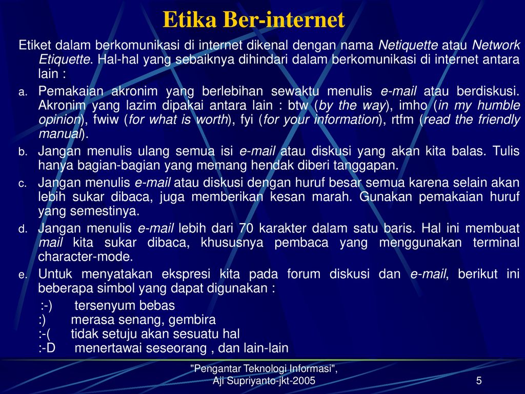 BAB IX INTERNET Buku PENGANTAR TEKNOLOGI INFORMASI SALEMBA JAKARTA